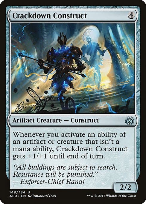 Crackdown Construct from Aether Revolt (Uncommon)