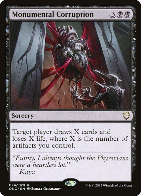 Monumental Corruption from Phyrexia: All Will Be One Commander (Rare)
