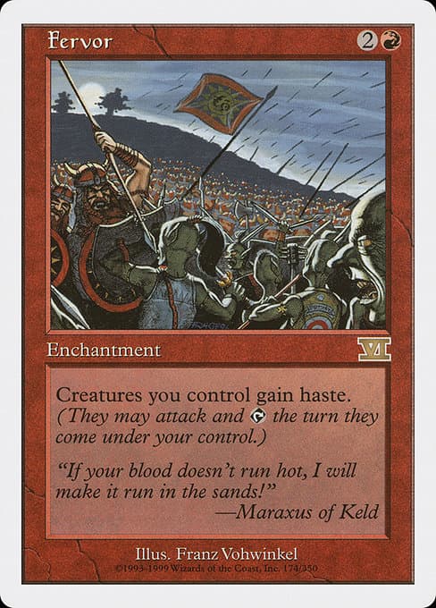 Fervor from Classic Sixth Edition (Rare)