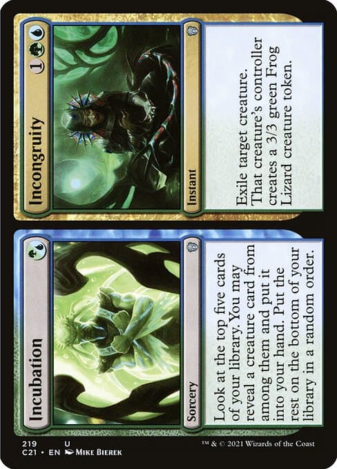 Incubation // Incongruity from Commander 2021 (Uncommon)