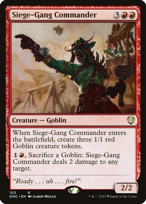 Siege-Gang Commander from Phyrexia: All Will Be One Commander (Rare)