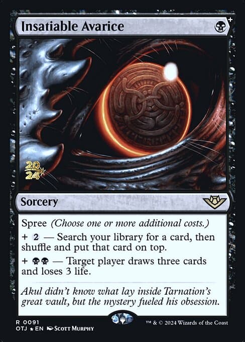 Insatiable Avarice from Outlaws of Thunder Junction Promos (Rare)