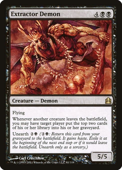 Extractor Demon from Commander 2011 (Rare)