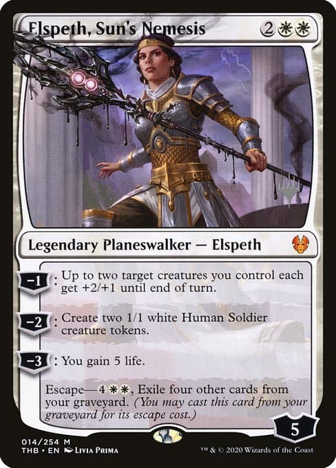 Elspeth, Sun's Nemesis from Theros Beyond Death Promos (Mythic)