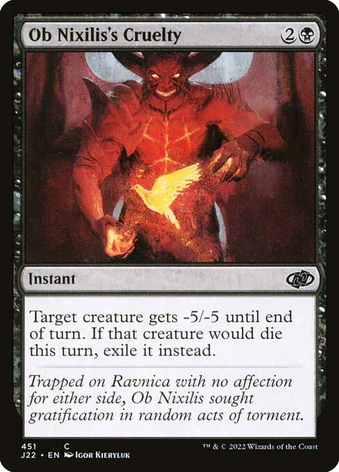 Ob Nixilis's Cruelty from Jumpstart 2022 (Common)