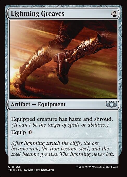 Lightning Greaves from Tarkir: Dragonstorm Commander (Uncommon)
