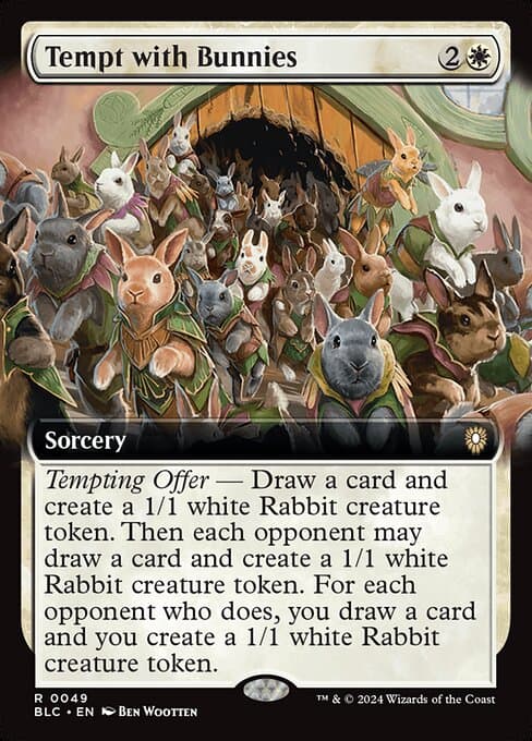Tempt with Bunnies from Bloomburrow Commander (Rare)
