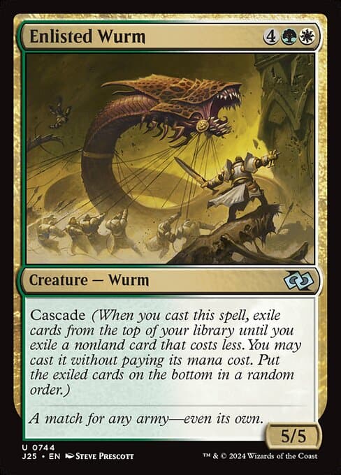 Enlisted Wurm from Foundations Jumpstart (Uncommon)