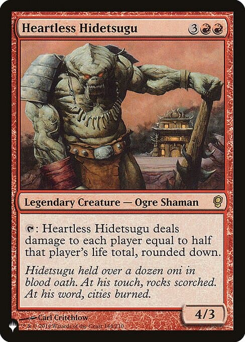 Heartless Hidetsugu from The List (Rare)