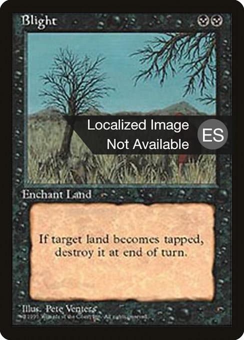 Blight from Fourth Edition Foreign Black Border (Uncommon)