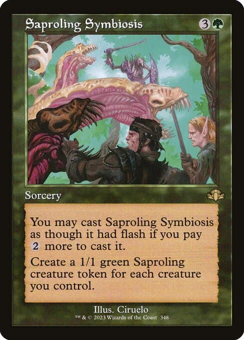 Saproling Symbiosis from Dominaria Remastered (Rare)