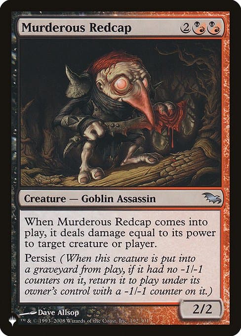 Murderous Redcap from The List (Uncommon)