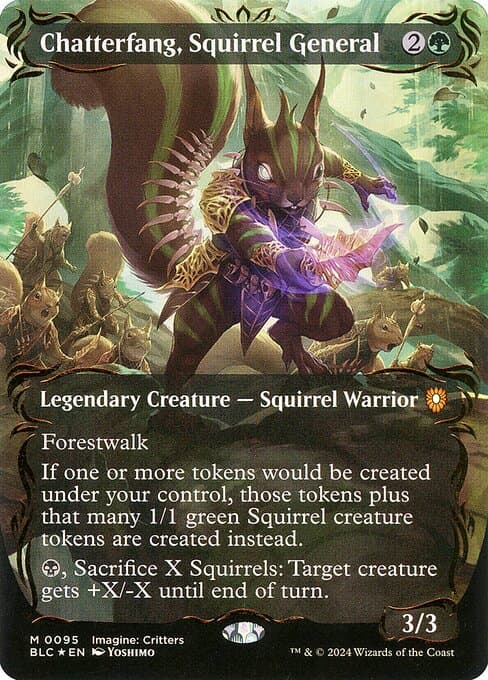 Chatterfang, Squirrel General from Bloomburrow Commander (Mythic)