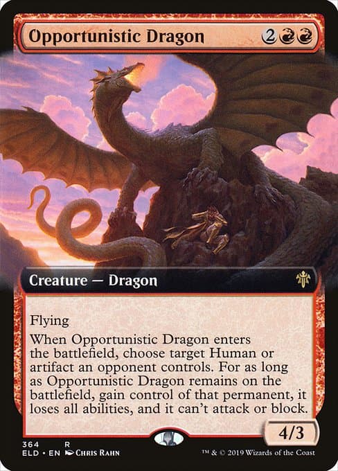 Opportunistic Dragon from Throne of Eldraine (Rare)