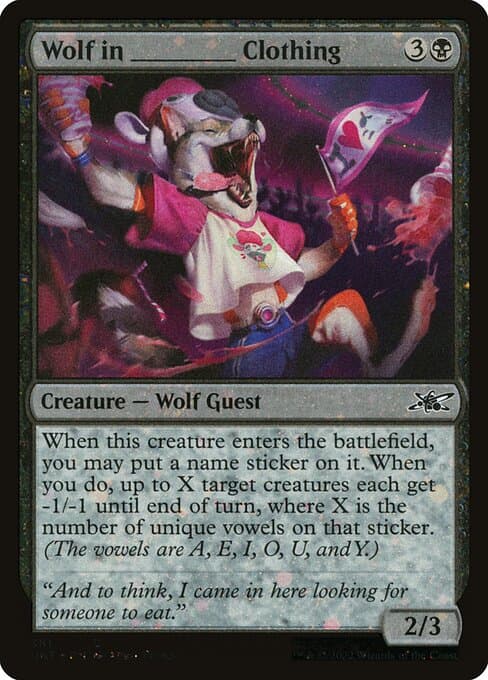 Wolf in _____ Clothing from Unfinity (Common)