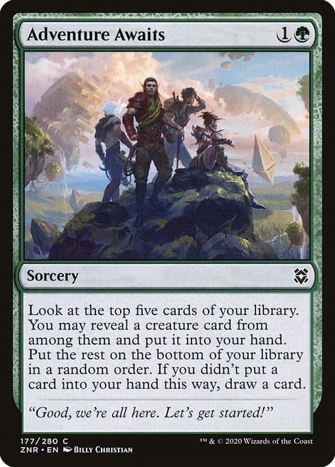 Adventure Awaits from Zendikar Rising (Common)