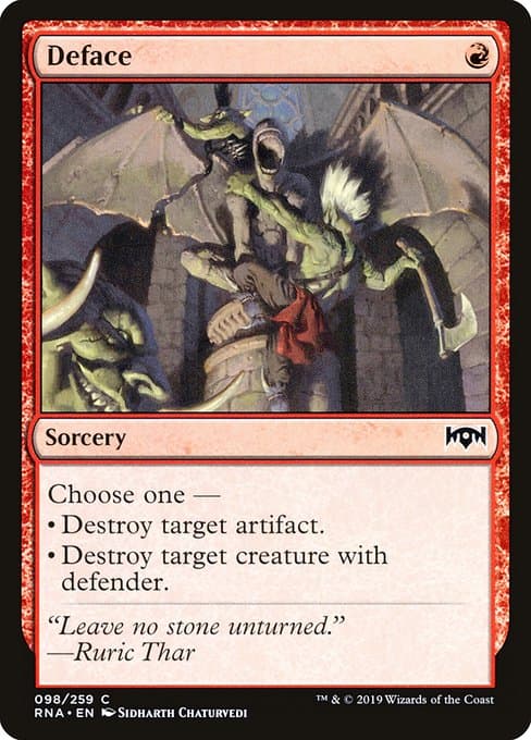 Deface from Ravnica Allegiance (Common)