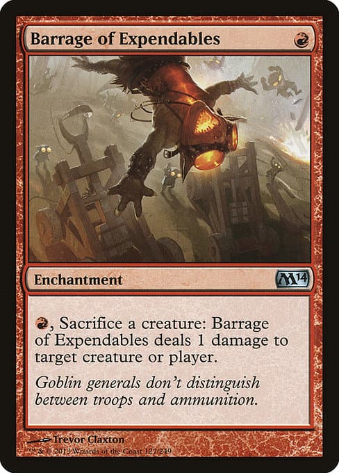 Barrage of Expendables from Magic 2014 (Uncommon)
