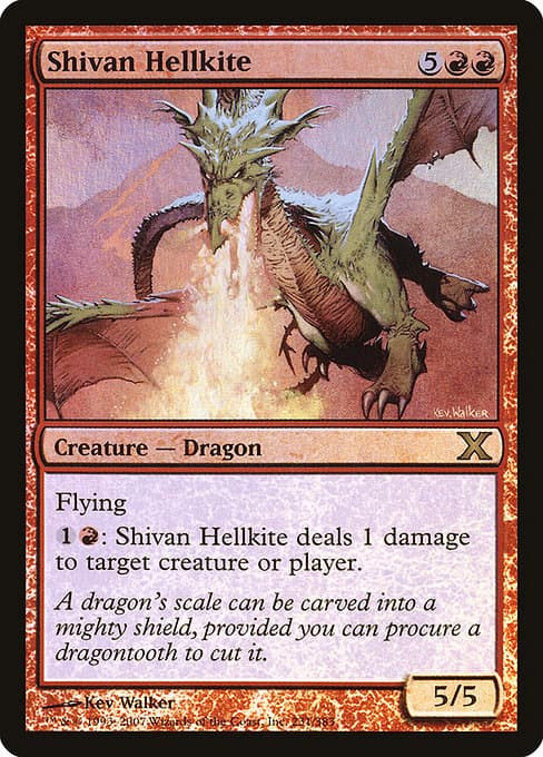 Shivan Hellkite from Tenth Edition (Rare)