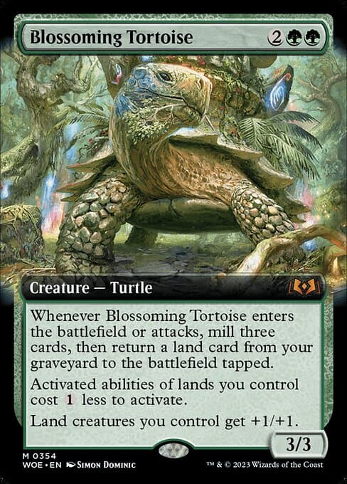 Blossoming Tortoise from Wilds of Eldraine (Mythic)