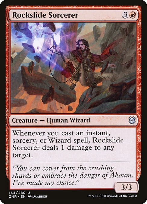 Rockslide Sorcerer from Zendikar Rising (Uncommon)