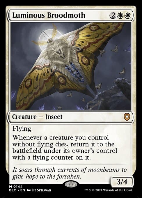 Luminous Broodmoth from Bloomburrow Commander (Mythic)