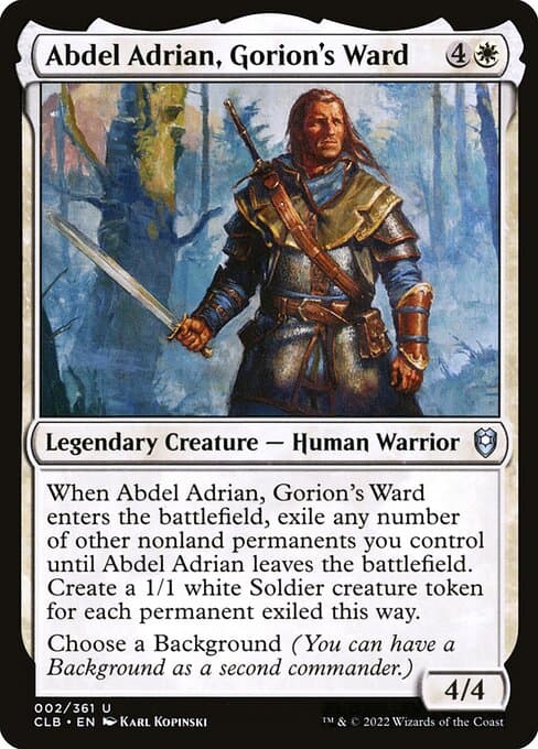 Abdel Adrian, Gorion's Ward from Commander Legends: Battle for Baldur's Gate (Uncommon)