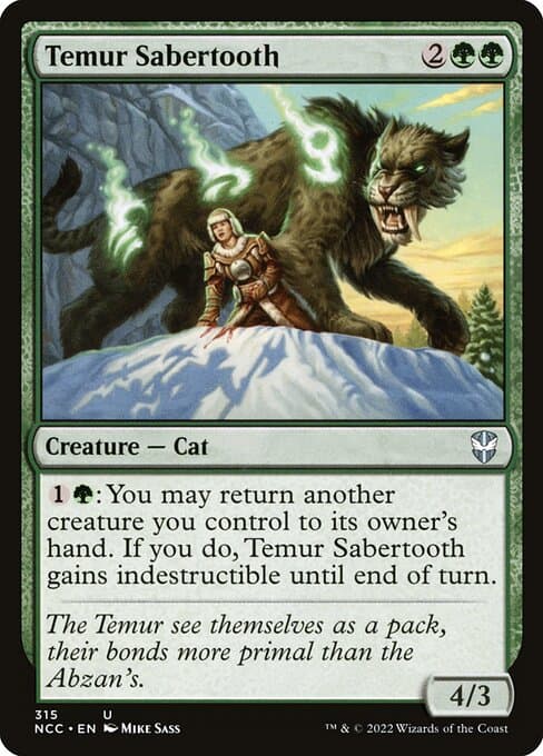 Temur Sabertooth from New Capenna Commander (Uncommon)