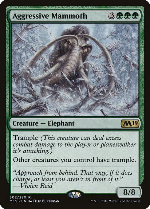 Aggressive Mammoth from Core Set 2019 (Rare)