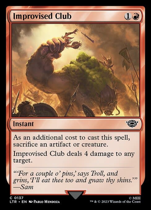 Improvised Club from The Lord of the Rings: Tales of Middle-earth (Common)