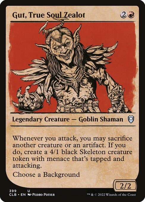 Gut, True Soul Zealot from Commander Legends: Battle for Baldur's Gate (Uncommon)