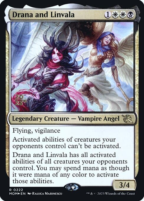 Drana and Linvala from March of the Machine Promos (Rare)