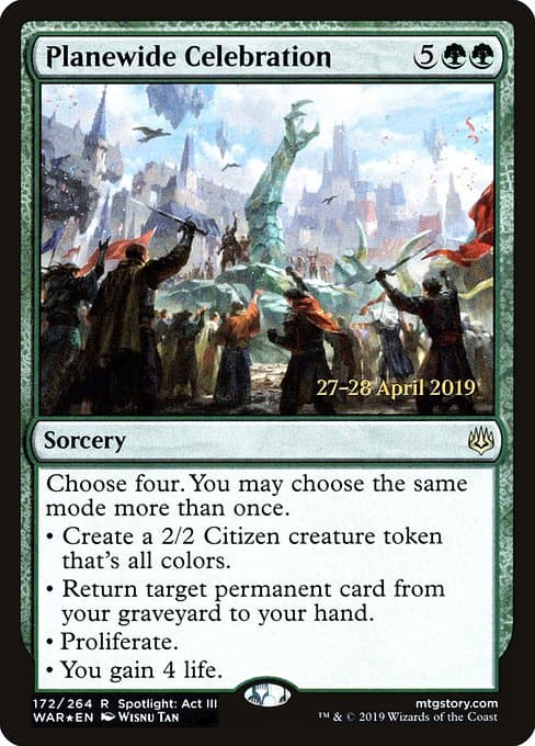 Planewide Celebration from War of the Spark Promos (Rare)
