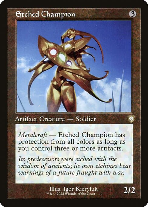 Etched Champion from The Brothers' War Commander (Rare)