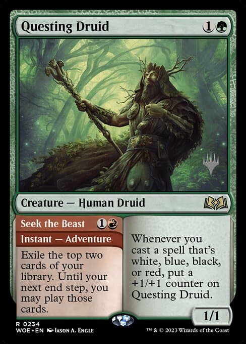 Questing Druid // Seek the Beast from Wilds of Eldraine Promos (Rare)