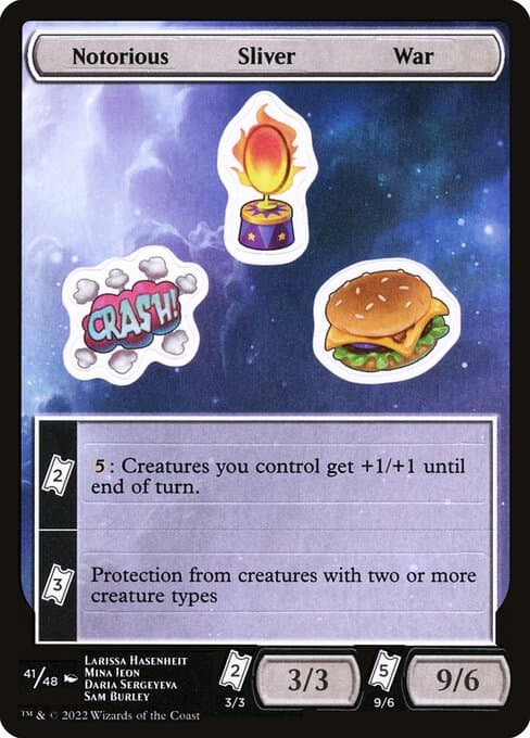 Notorious Sliver War from Unfinity Sticker Sheets (Common)