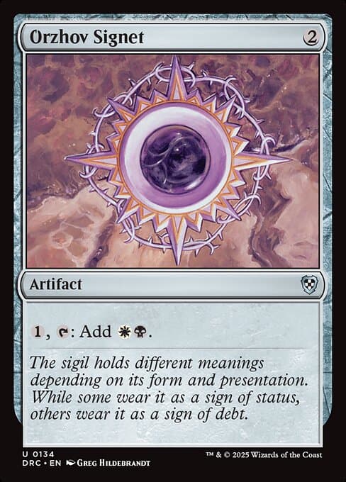 Orzhov Signet from Aetherdrift Commander (Uncommon)