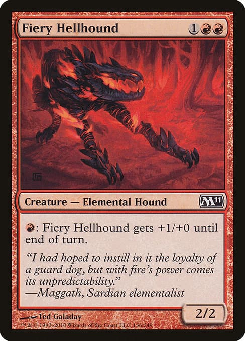 Fiery Hellhound from Magic 2011 (Common)