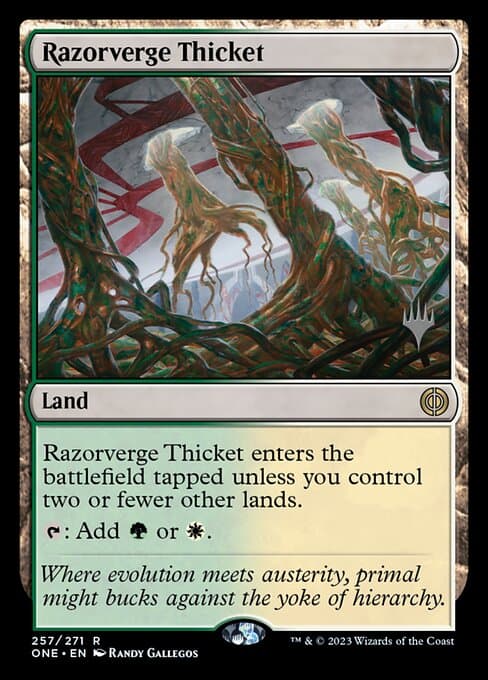 Razorverge Thicket from Phyrexia: All Will Be One Promos (Rare)