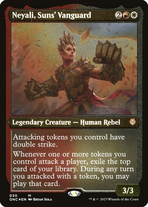 Neyali, Suns' Vanguard from Phyrexia: All Will Be One Commander (Mythic)