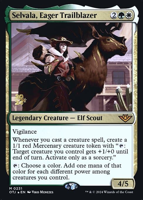 Selvala, Eager Trailblazer from Outlaws of Thunder Junction Promos (Mythic)