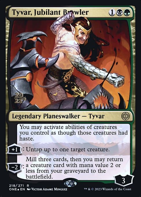 Tyvar, Jubilant Brawler from Phyrexia: All Will Be One Promos (Rare)