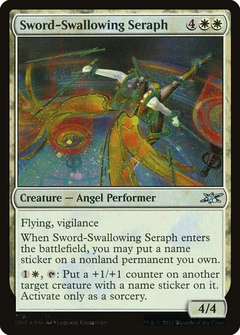 Sword-Swallowing Seraph from Unfinity (Uncommon)
