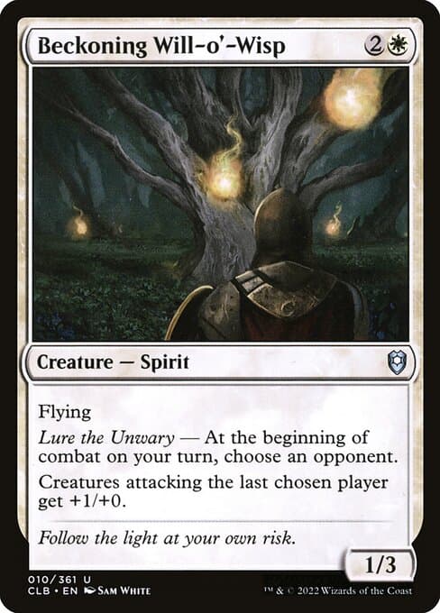 Beckoning Will-o'-Wisp from Commander Legends: Battle for Baldur's Gate (Uncommon)
