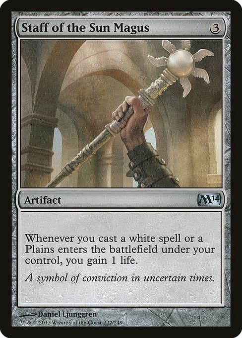 Staff of the Sun Magus from Magic 2014 (Uncommon)