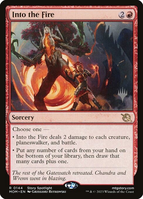 Into the Fire from March of the Machine Promos (Rare)