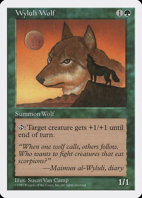 Wyluli Wolf from Fifth Edition (Rare)