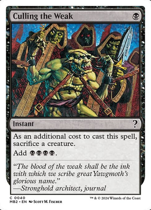 Culling the Weak from Mystery Booster 2 (Common)