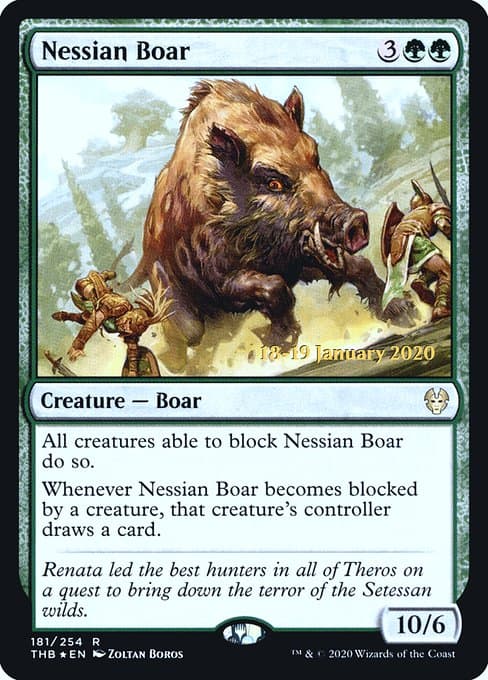 Nessian Boar from Theros Beyond Death Promos (Rare)