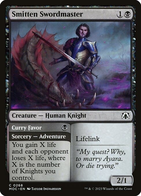 Smitten Swordmaster // Curry Favor (Common)
